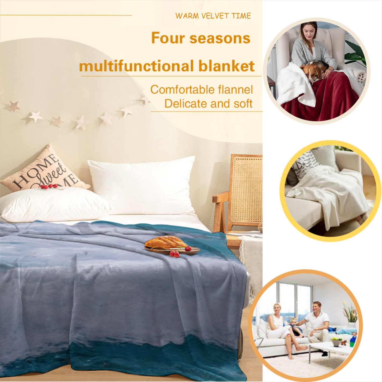 Graphic Pattern Throw Blanket ¨C Contemporary Decorative Cozy Home Blanket