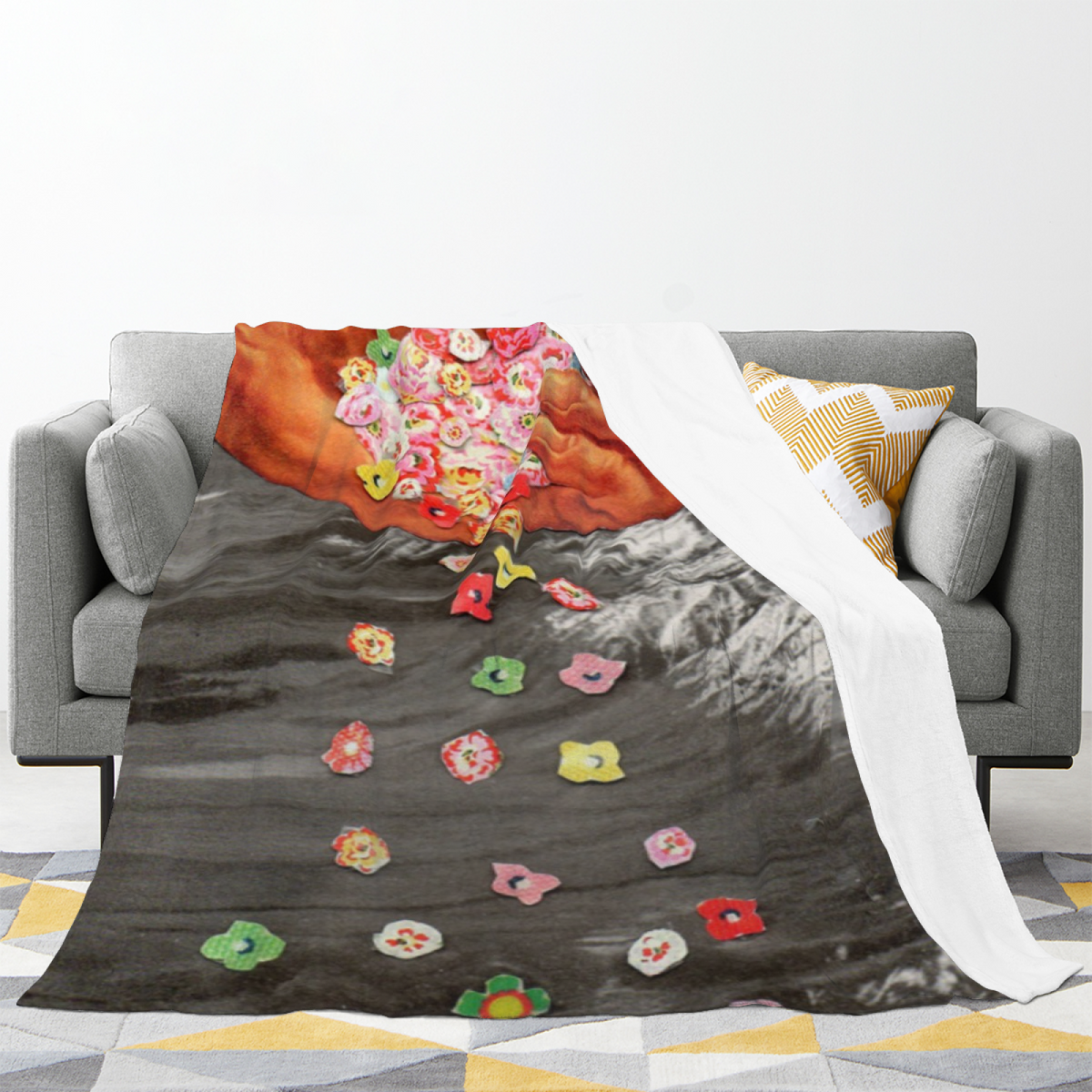 Soft Minimalist All-Season Flannel Blanket ¨C Heather Whisper Collection
