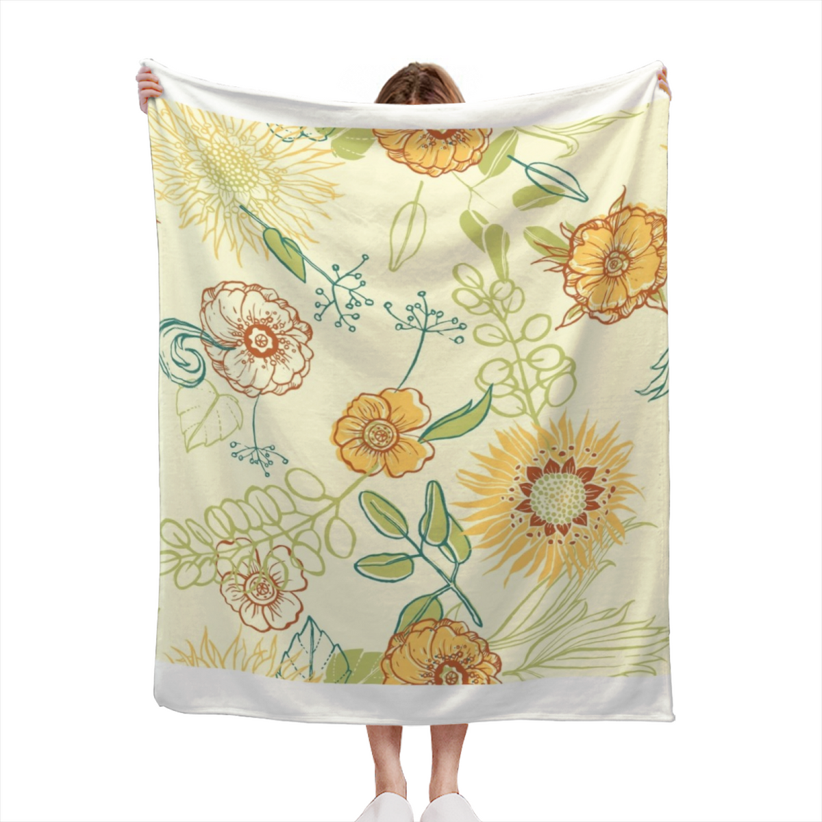 Dewdrop Vista Home Accent Soft Flannel Blanket ¨C Pastel Multicolor