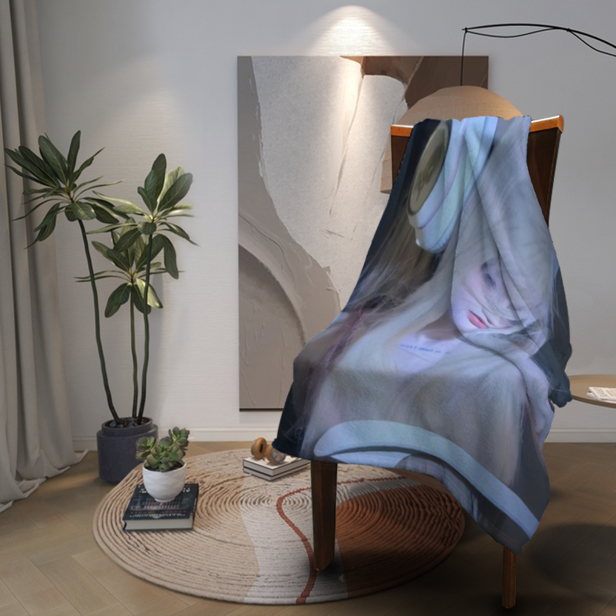 Pastel Multicolor Whimsical Decor All-Season Flannel Blanket ¨C Breezy Hearth Edition