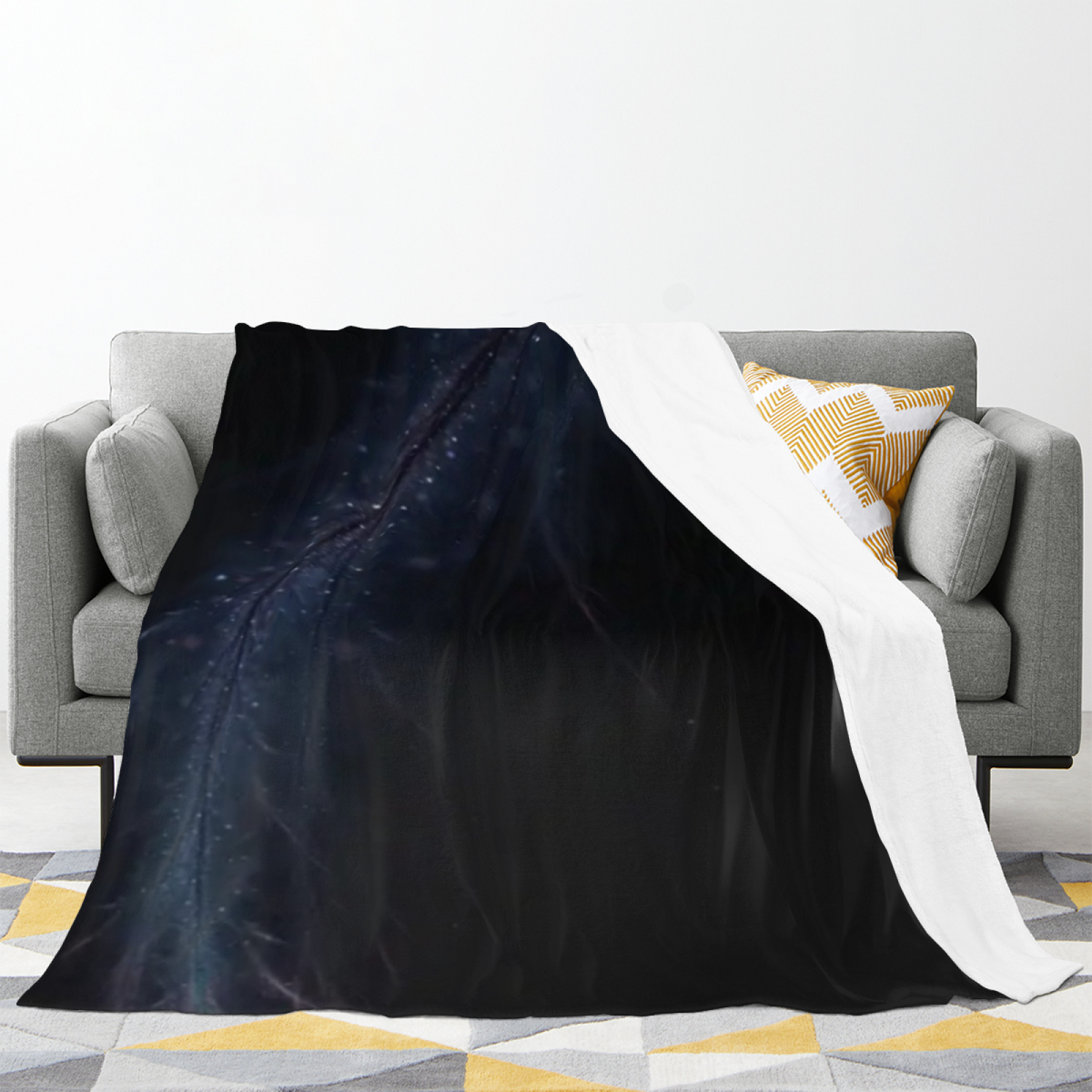 Watercolor Solstice Lightweight Flannel Throw in Dusty Lilac