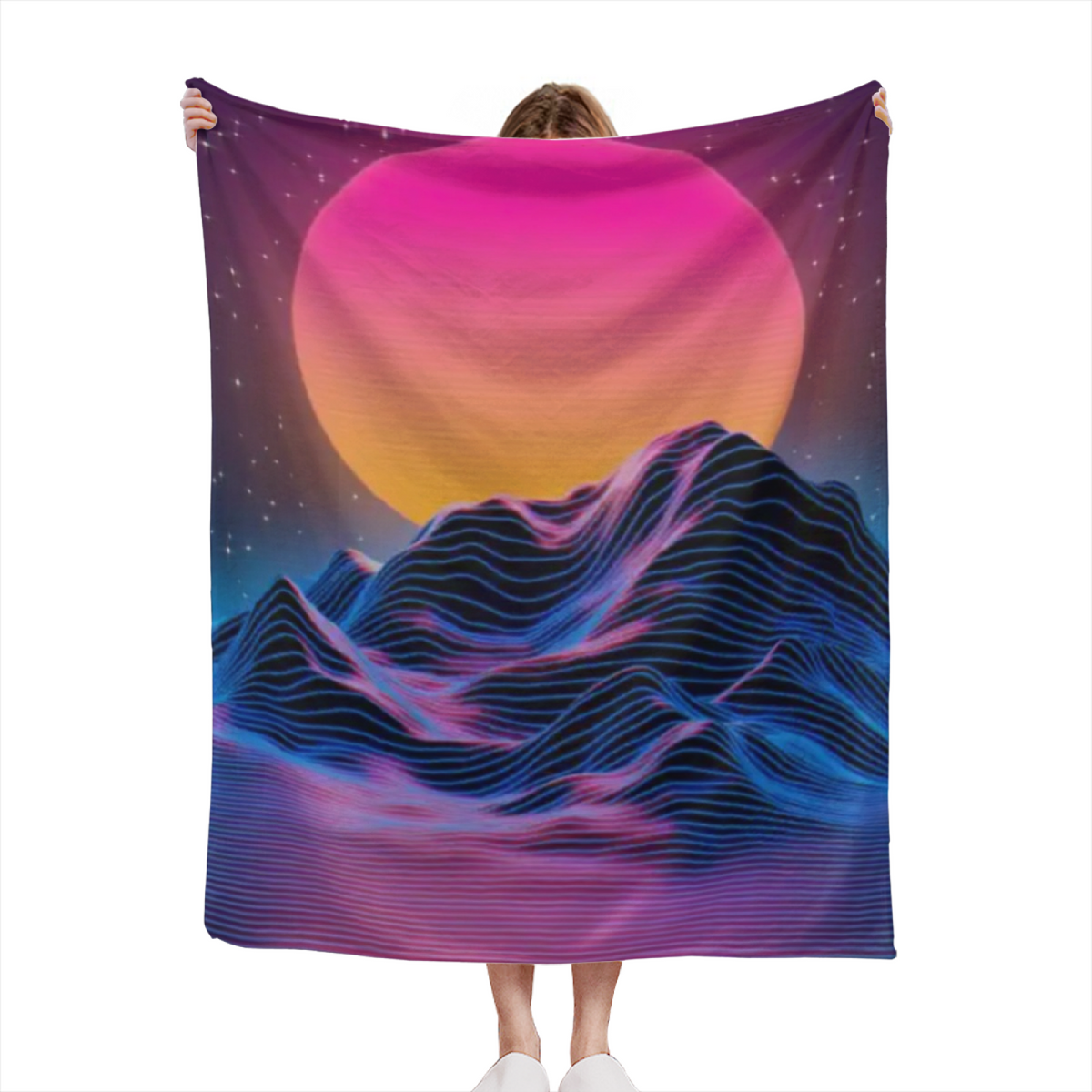 Misty & Vista Playful Graphic All-Season Flannel Blanket