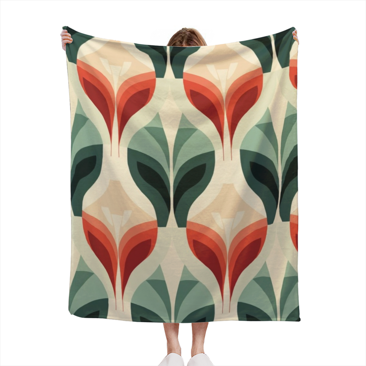Pastel Multicolor Whimsical Decor All-Season Flannel Blanket ¨C Twilight Orchard Edition