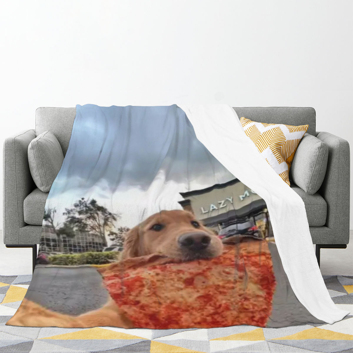 Mossy Blossom Home Accent Lightweight Flannel Throw ¨C Warm Coral