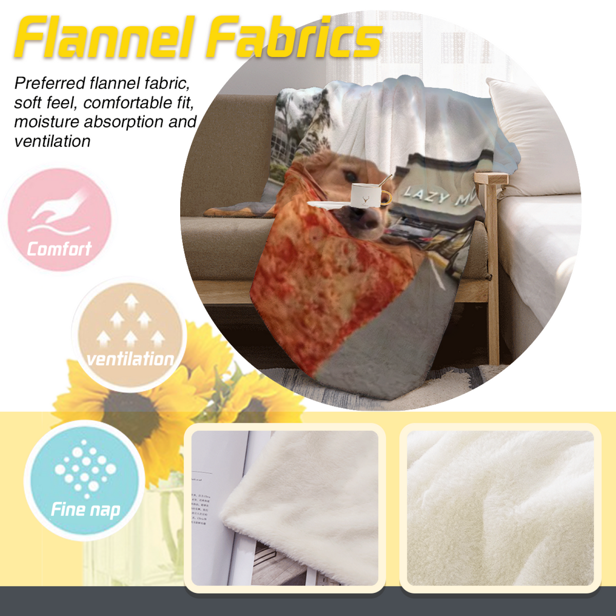 Mossy Blossom Home Accent Lightweight Flannel Throw ¨C Warm Coral