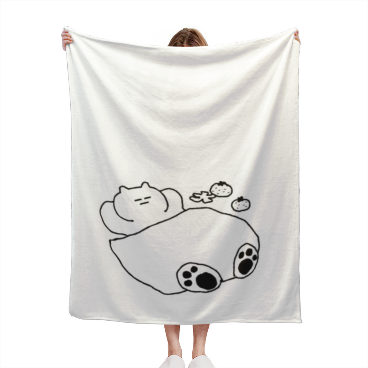 Misty & Fern Playful Graphic Plush Flannel Throw