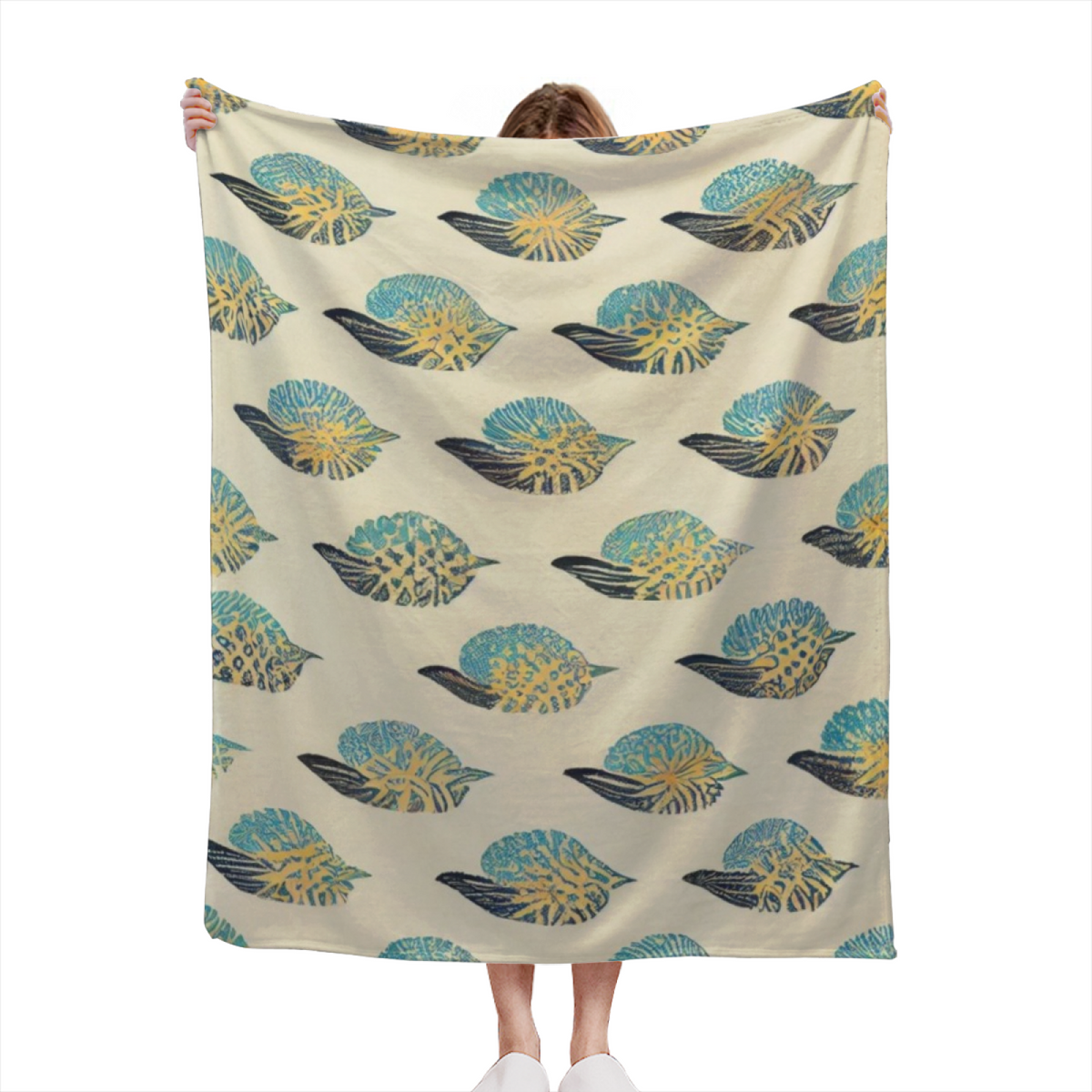 Seaside Whisper Muted Sage Art Decorative Flannel Blanket