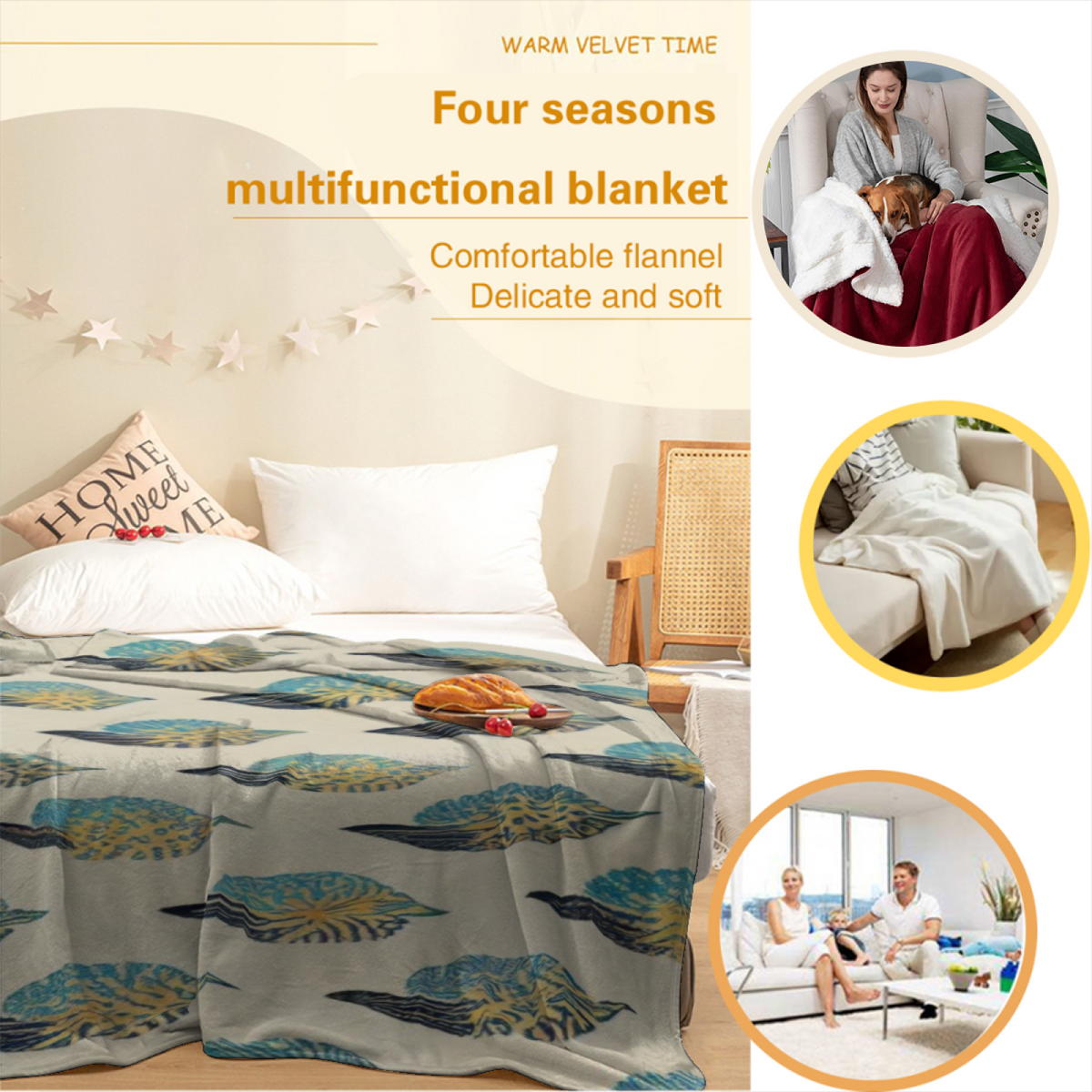 Seaside Whisper Muted Sage Art Decorative Flannel Blanket