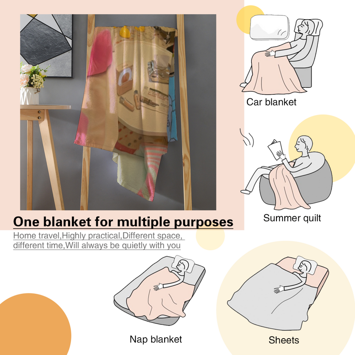 Cool Puppy Graphic All-Season Flannel Blanket