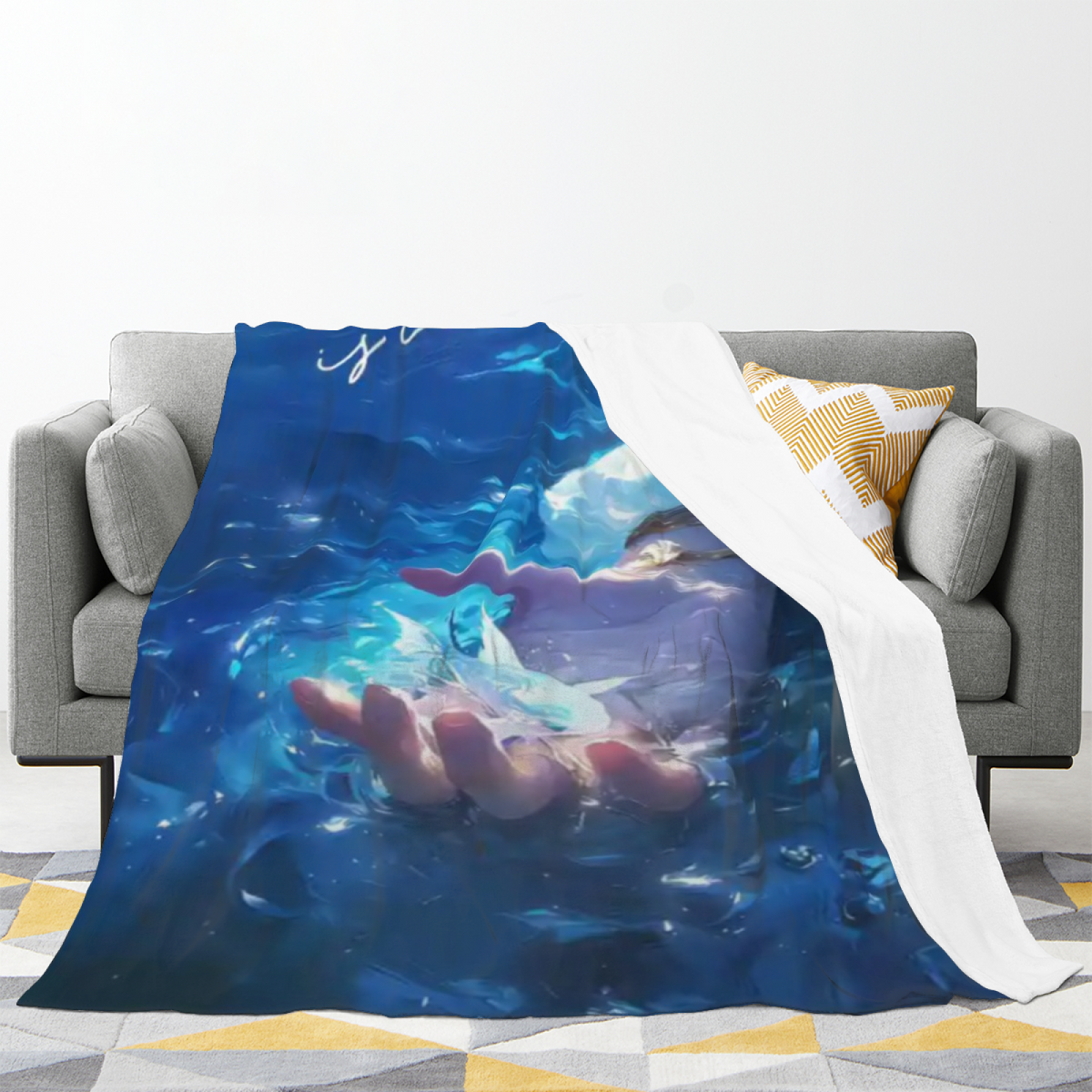 Breezy Daydream Inspired Flannel Sofa Throw ¨C Earthy Neutral Palette