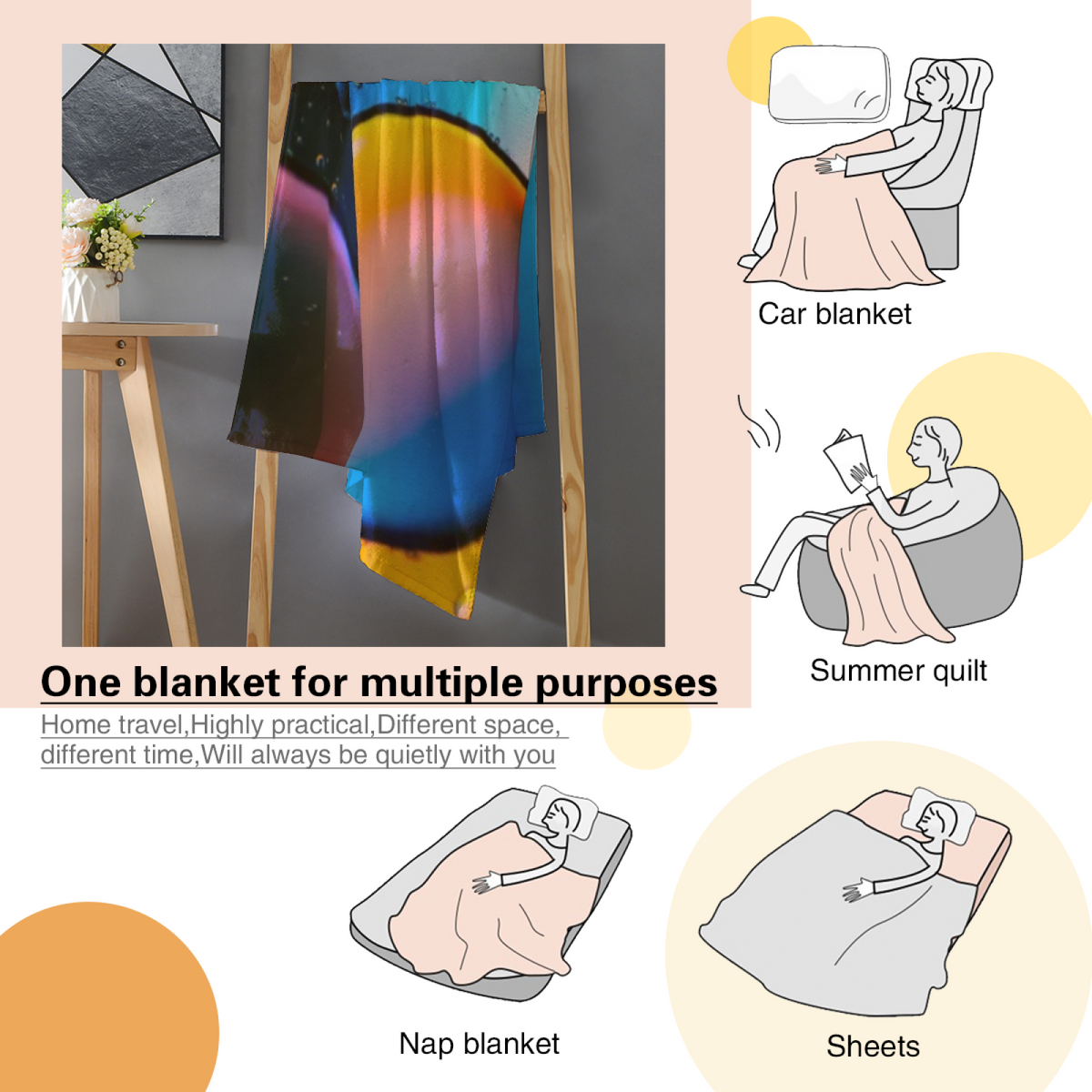 Enchanted Orchard Inspired Cozy Flannel Bed Blanket ¨C Earthy Neutral Palette