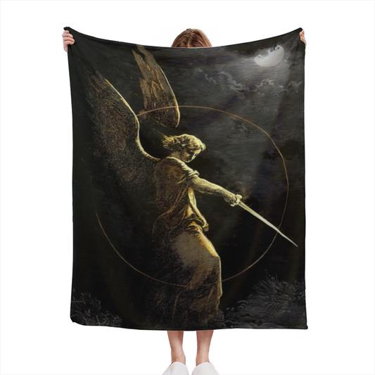 Copper Cove Muted Sage Art Flannel Throw Blanket