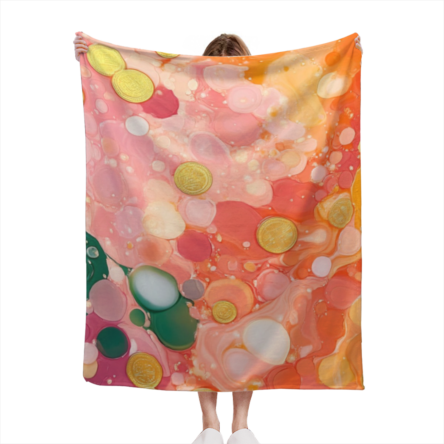 Modern Colorful Throw Blanket ¨C Abstract Printed Decorative Cozy Blanket