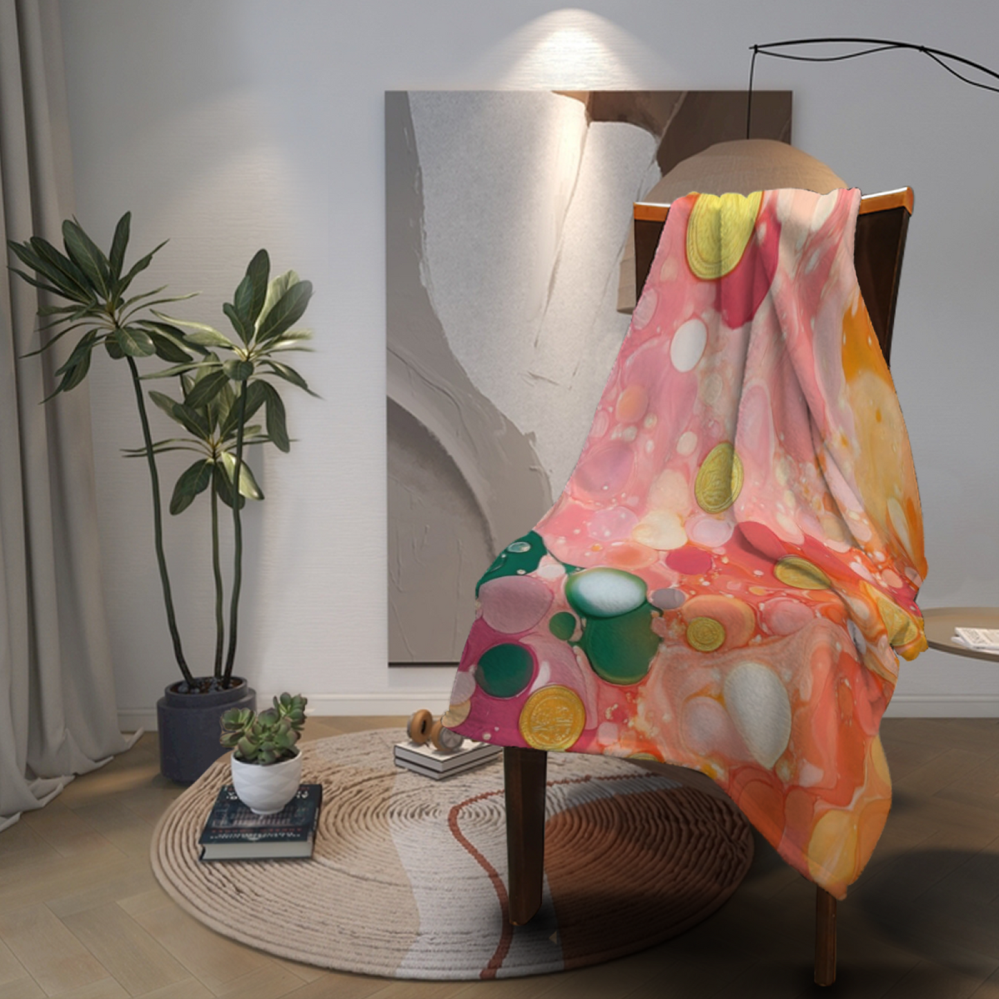 Modern Colorful Throw Blanket ¨C Abstract Printed Decorative Cozy Blanket