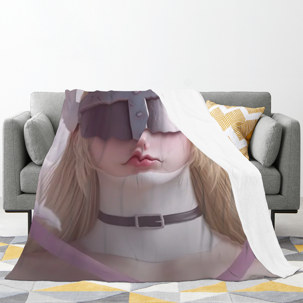 Opaline Sonnet Soft Flannel Blanket in Dusty Lilac