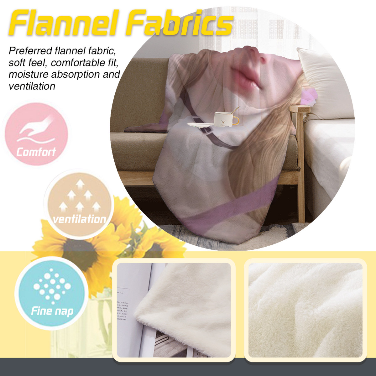 Opaline Sonnet Soft Flannel Blanket in Dusty Lilac