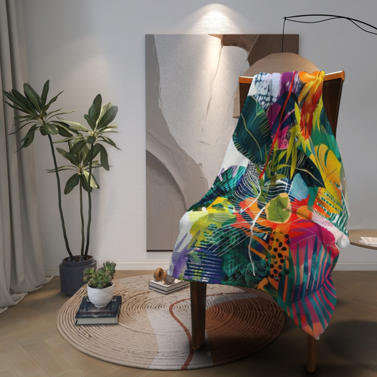 Dawn Meadow Cozy Pattern Lightweight Flannel Throw