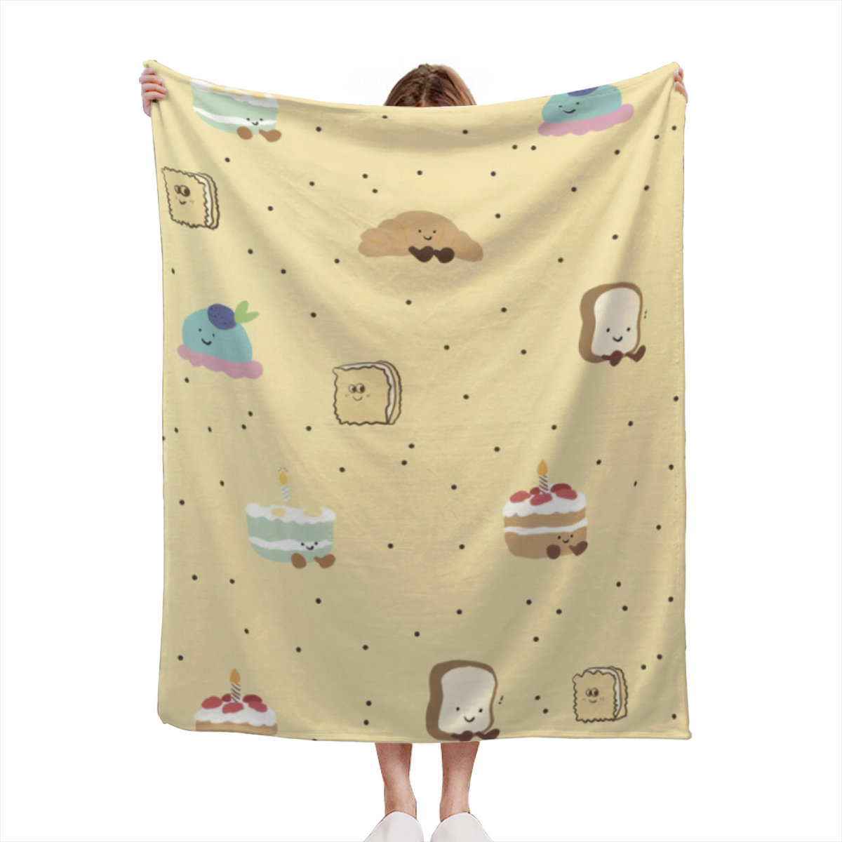 Riverstone Valley Pastel Multicolor Modern Art Flannel Throw Blanket