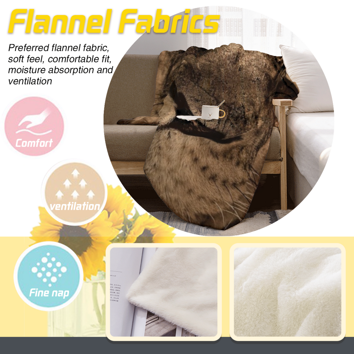 Harbor Whimsy Soft Neutral Art Decorative Flannel Blanket