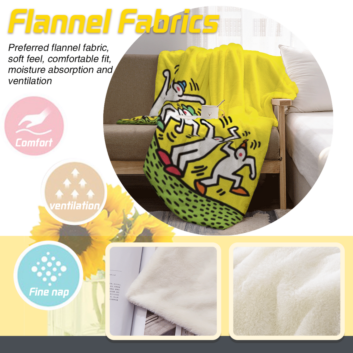 Flannel Throw Blanket with Cinnamon Daydream Cozy Cottage Artwork