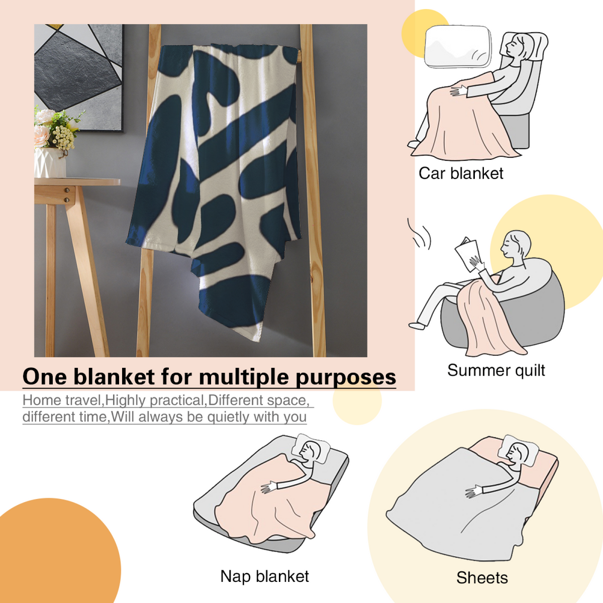 Radiant & Orchard Playful Graphic Plush Flannel Throw