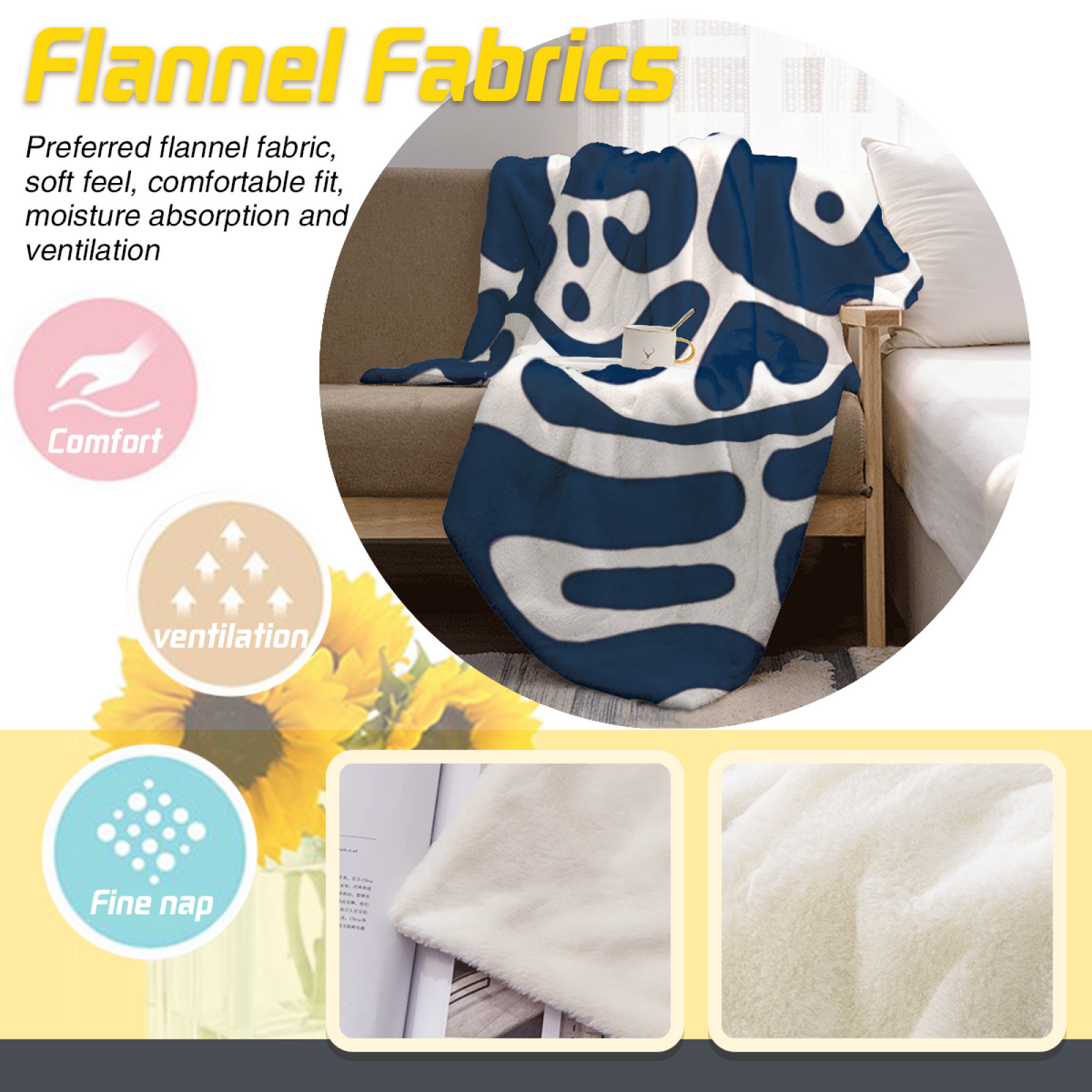 Radiant & Orchard Playful Graphic Plush Flannel Throw