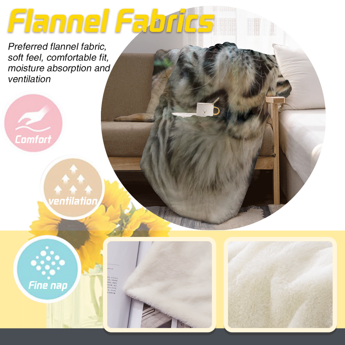 Pastel Multicolor Whimsical Decor Plush Flannel Throw ¨C Dewdrop Cove Edition