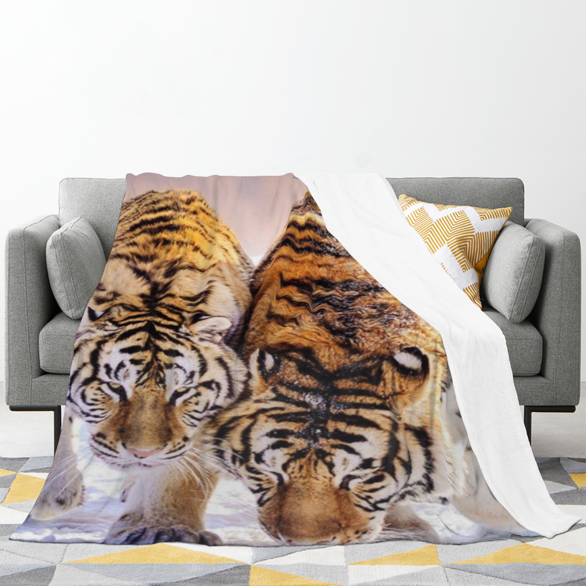 Terracotta Haven Soft Neutral Statement All-Season Flannel Blanket