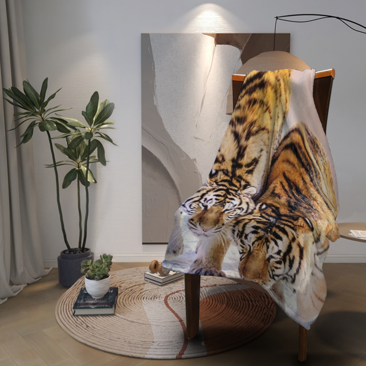 Terracotta Haven Soft Neutral Statement All-Season Flannel Blanket