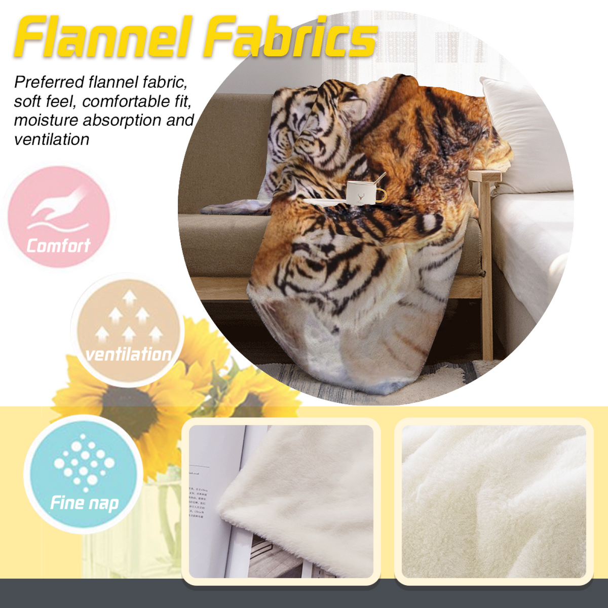 Terracotta Haven Soft Neutral Statement All-Season Flannel Blanket