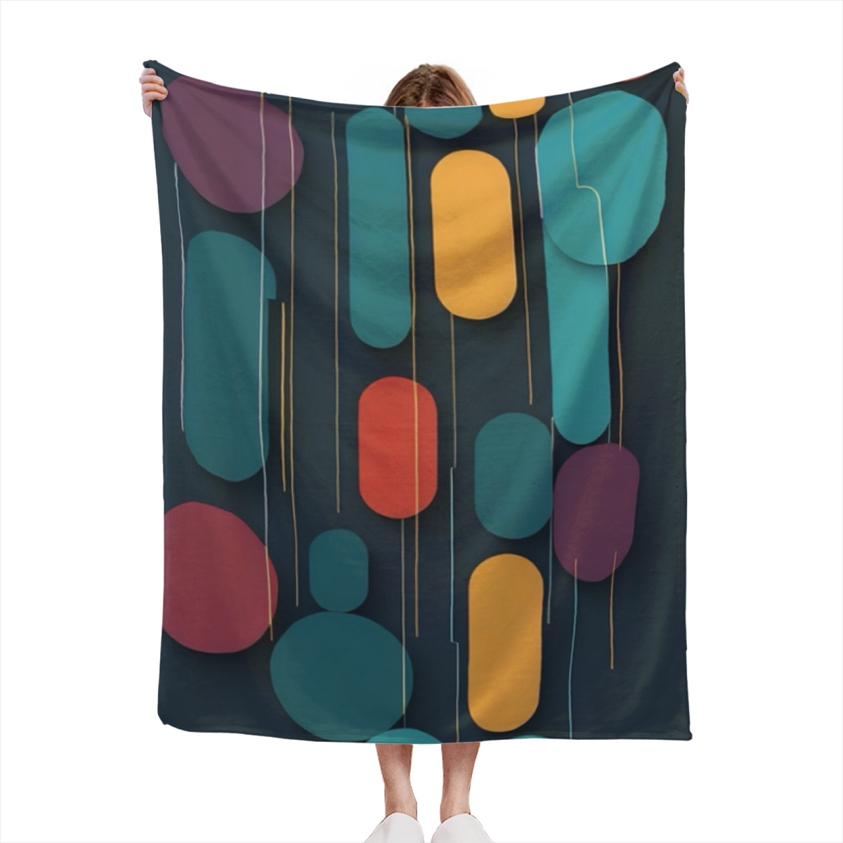 Earthy Neutral Celestial Valley Lightweight Flannel Throw ¨C Contemporary Pattern