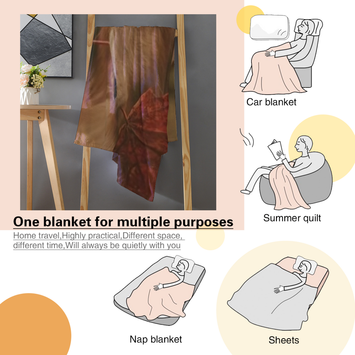Soft Minimalist Plush Flannel Throw ¨C Frosted Breeze Collection