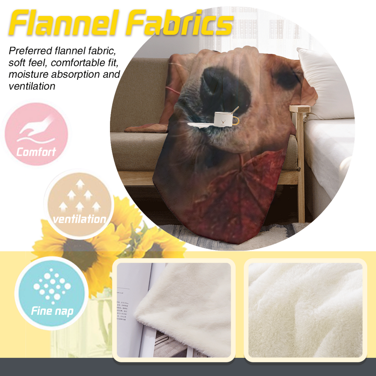 Soft Minimalist Plush Flannel Throw ¨C Frosted Breeze Collection