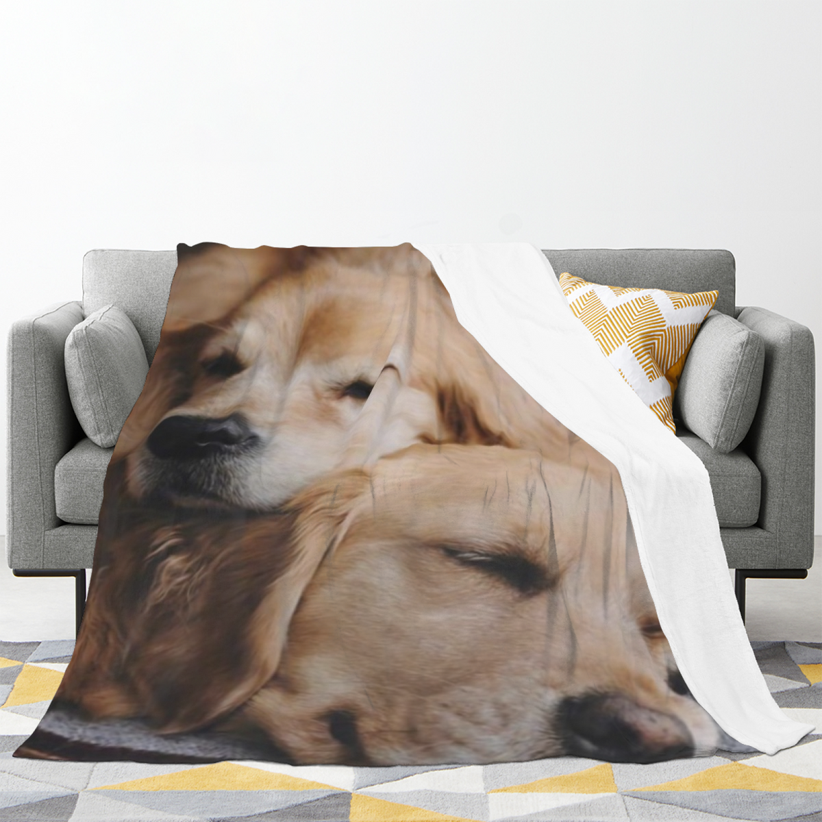 Amber Sketch Earthy Multicolor Art Decorative Flannel Blanket