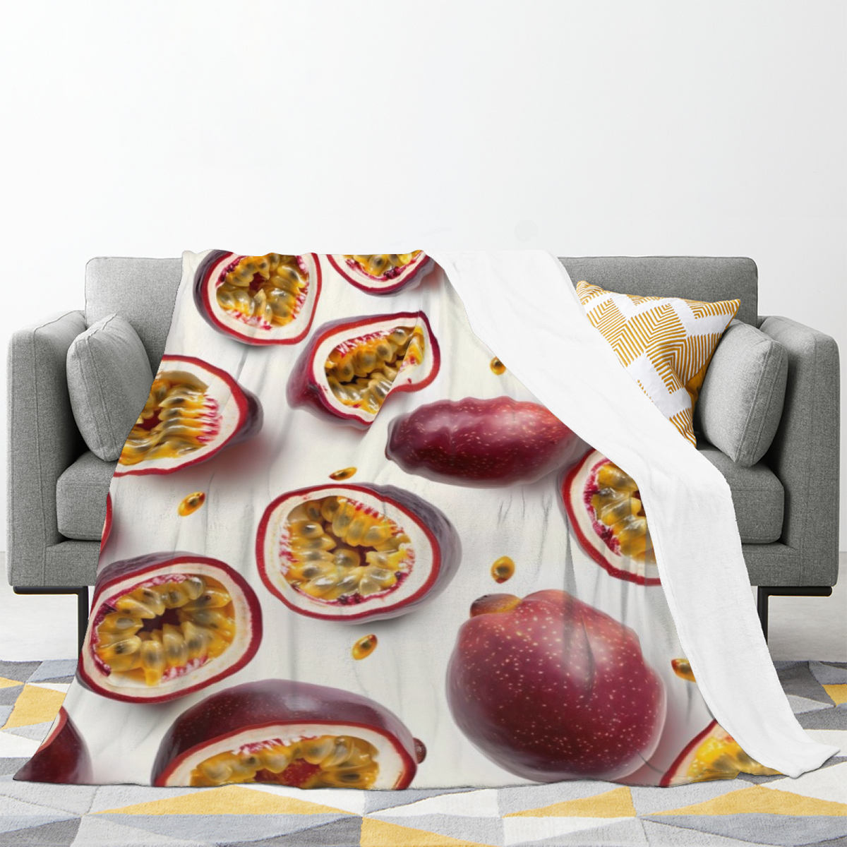 Frosted Whisper Home Accent Lightweight Flannel Throw ¨C Pastel Multicolor