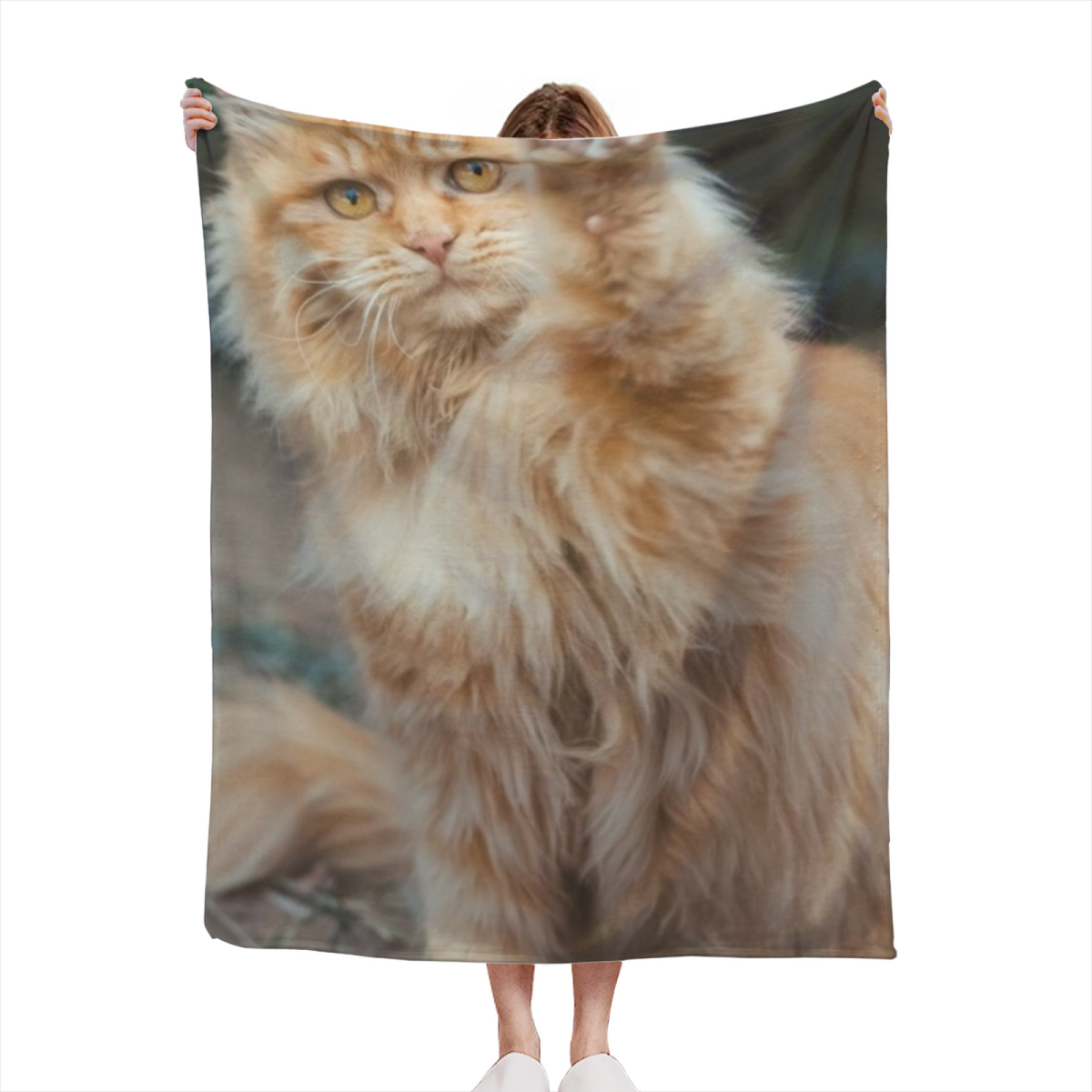 Soft Neutral Ember Whimsy Soft Flannel Blanket