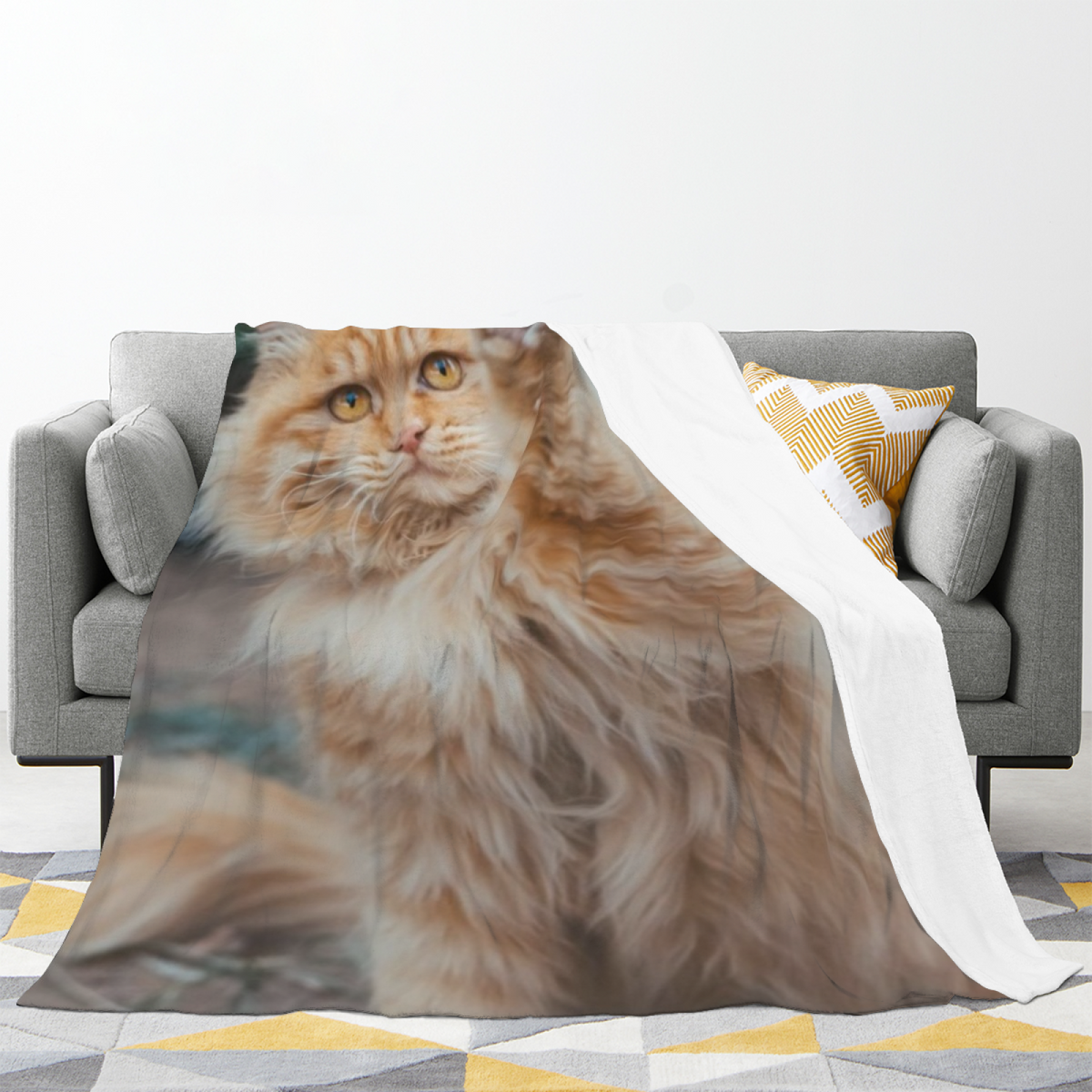 Soft Neutral Ember Whimsy Soft Flannel Blanket