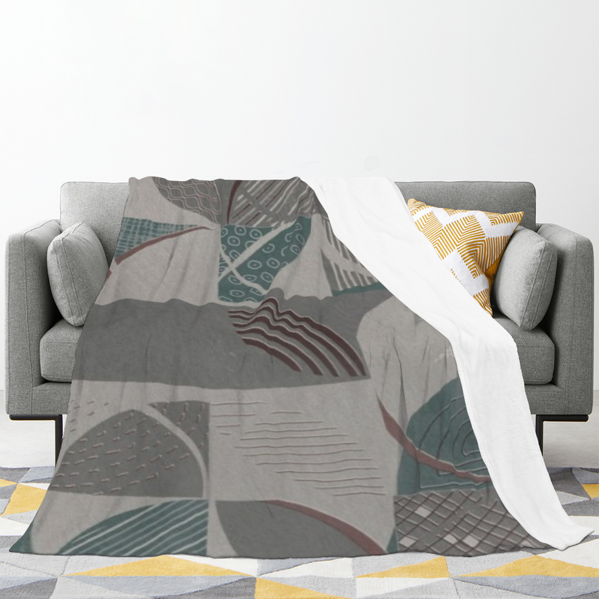 Alpine & Thicket Playful Graphic Plush Flannel Throw