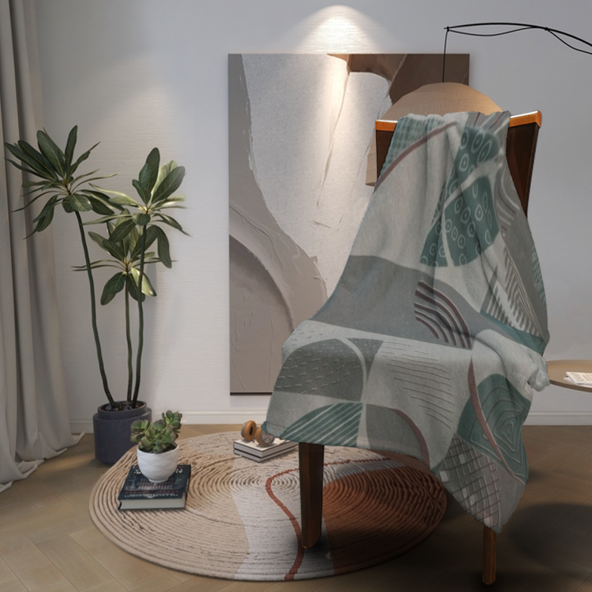 Alpine & Thicket Playful Graphic Plush Flannel Throw
