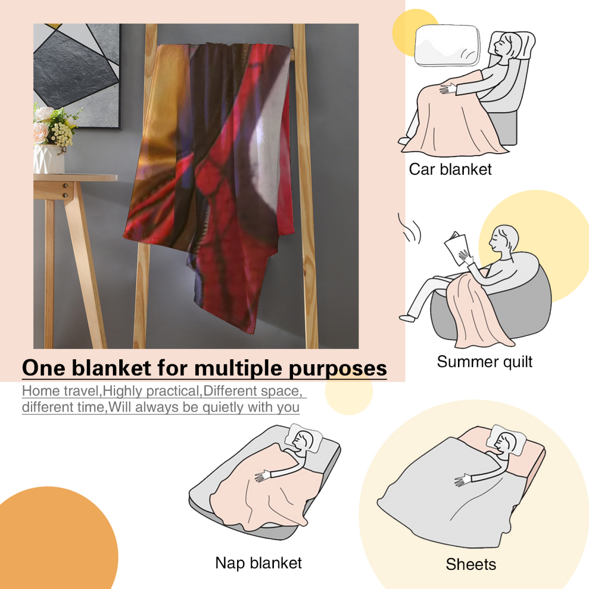 Soft Minimalist All-Season Flannel Blanket ¨C Copper Grove Collection
