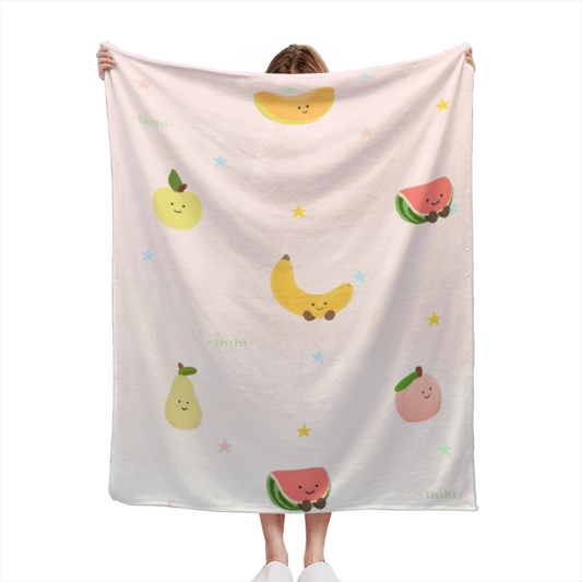 Seaside & Solstice Playful Graphic Plush Flannel Throw