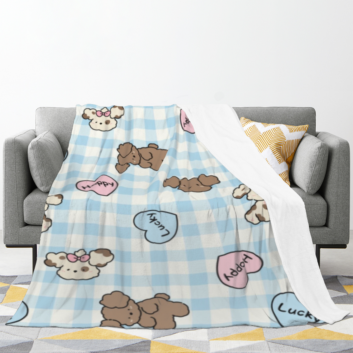 Leopard Snack Sticker Lightweight Flannel Throw