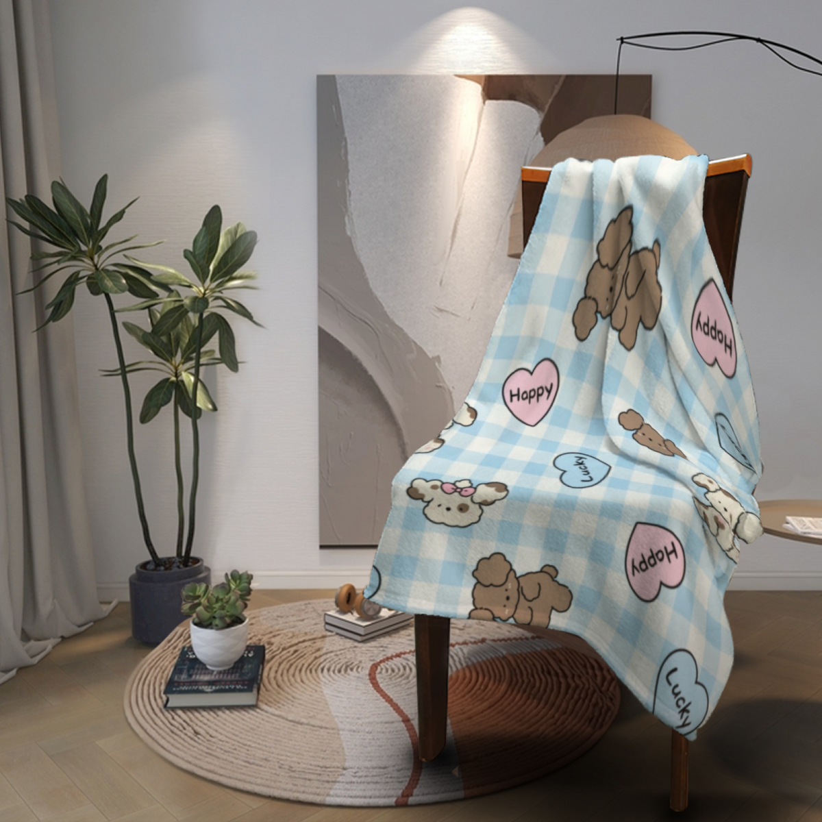 Leopard Snack Sticker Lightweight Flannel Throw