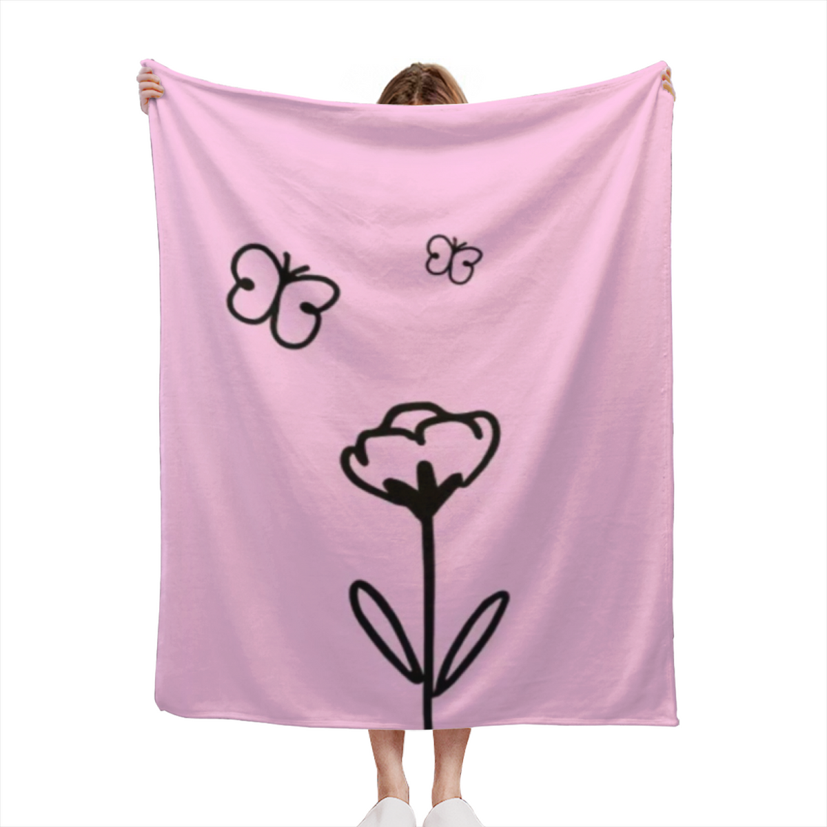 Alpine Prism Soft Flannel Blanket in Dusty Lilac