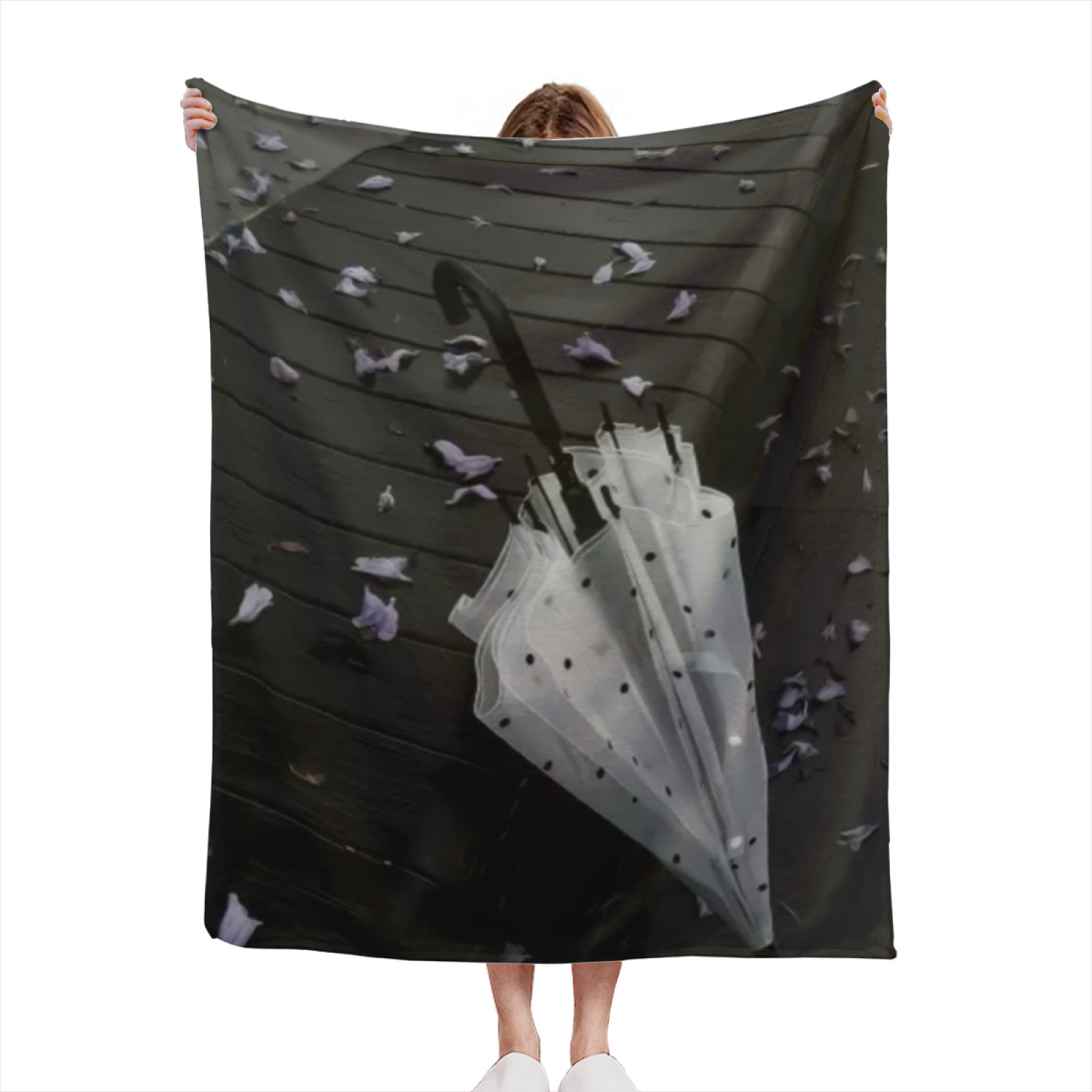Radiant Breeze Muted Sage Art Flannel Throw Blanket