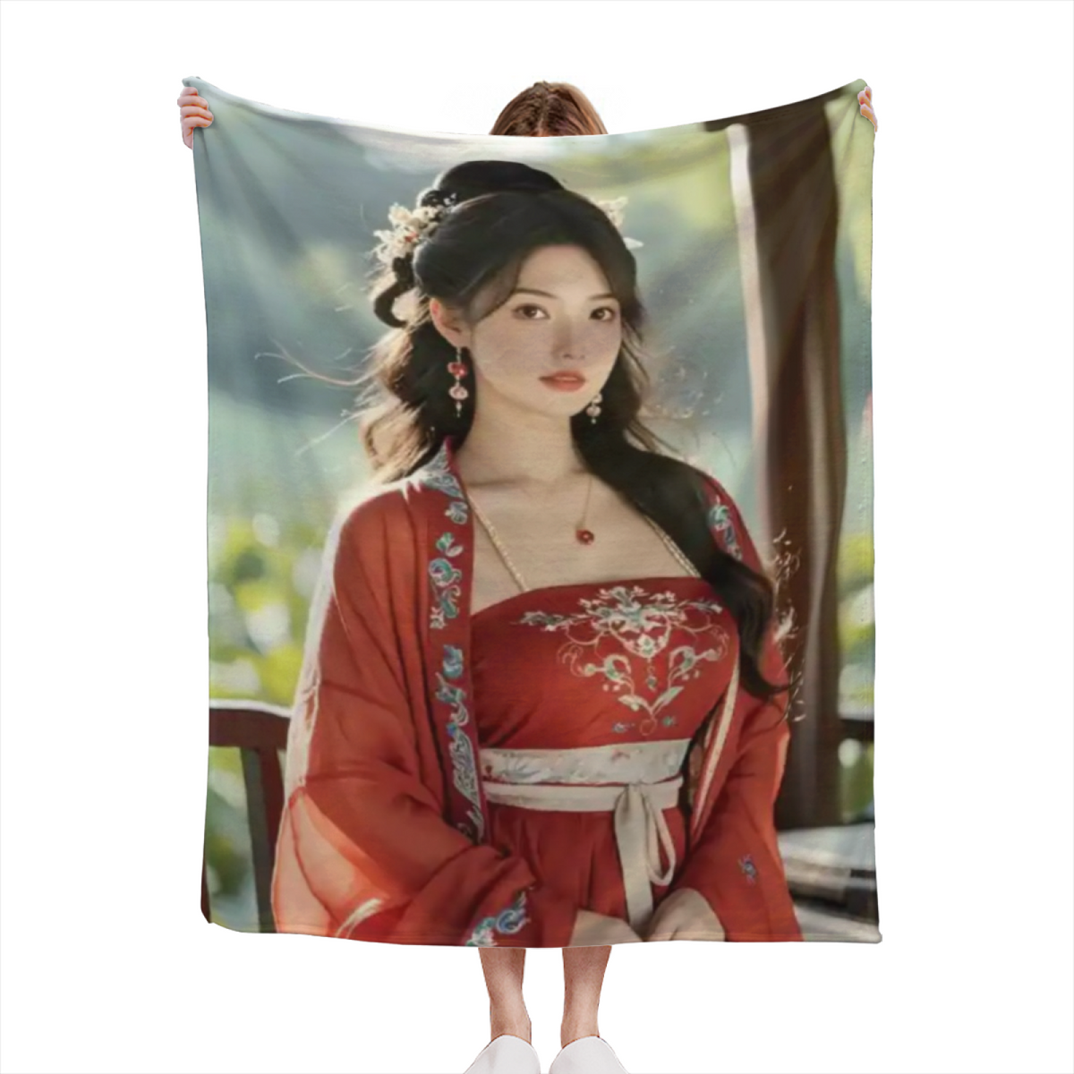 Serene & Picnic Playful Graphic All-Season Flannel Blanket