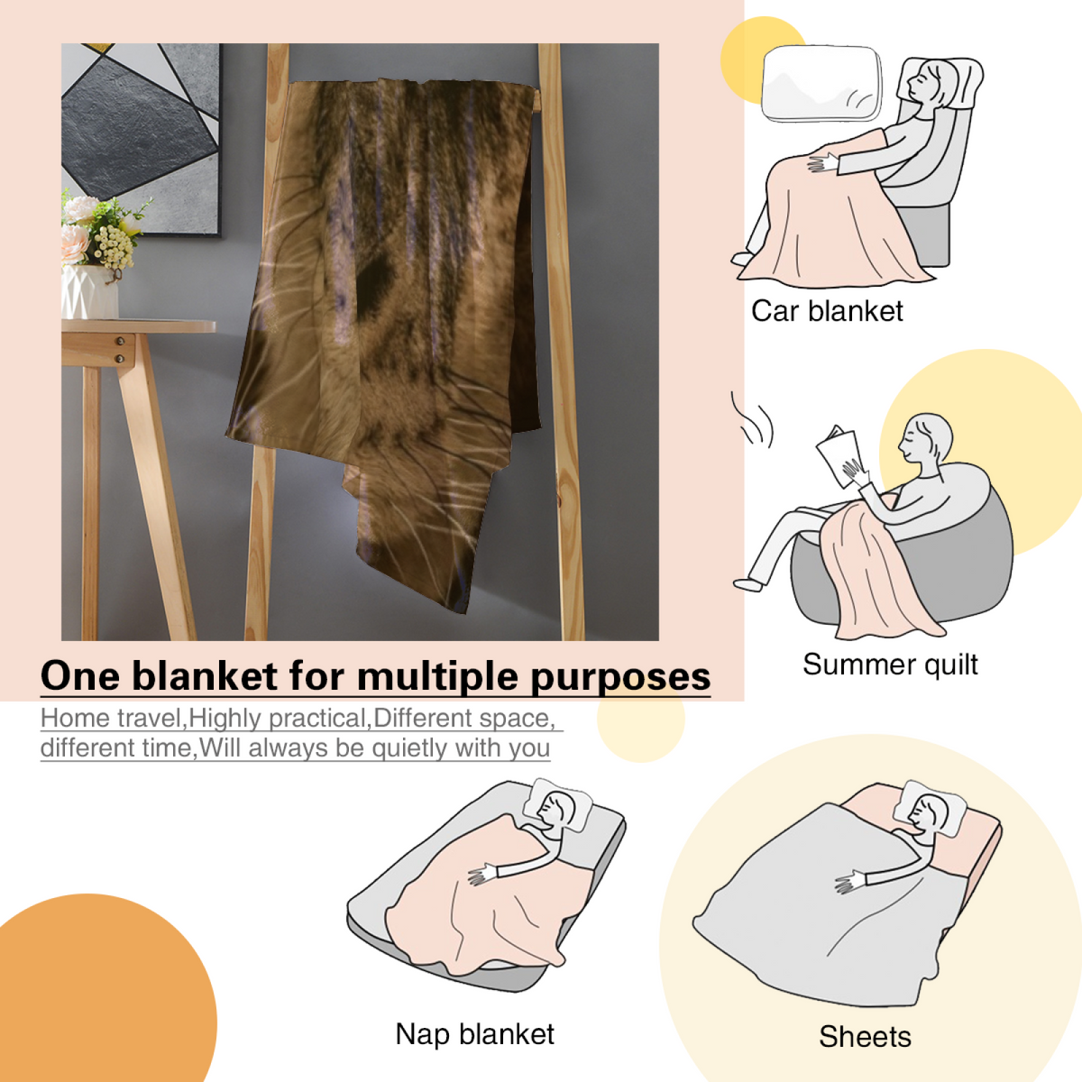 Earthy Neutral Opaline Cove Soft Flannel Blanket ¨C Contemporary Pattern