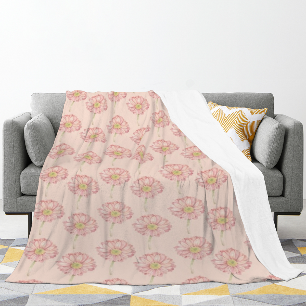 Pastel Multicolor Whimsical Decor Plush Flannel Throw ¨C Prairie Sonnet Edition