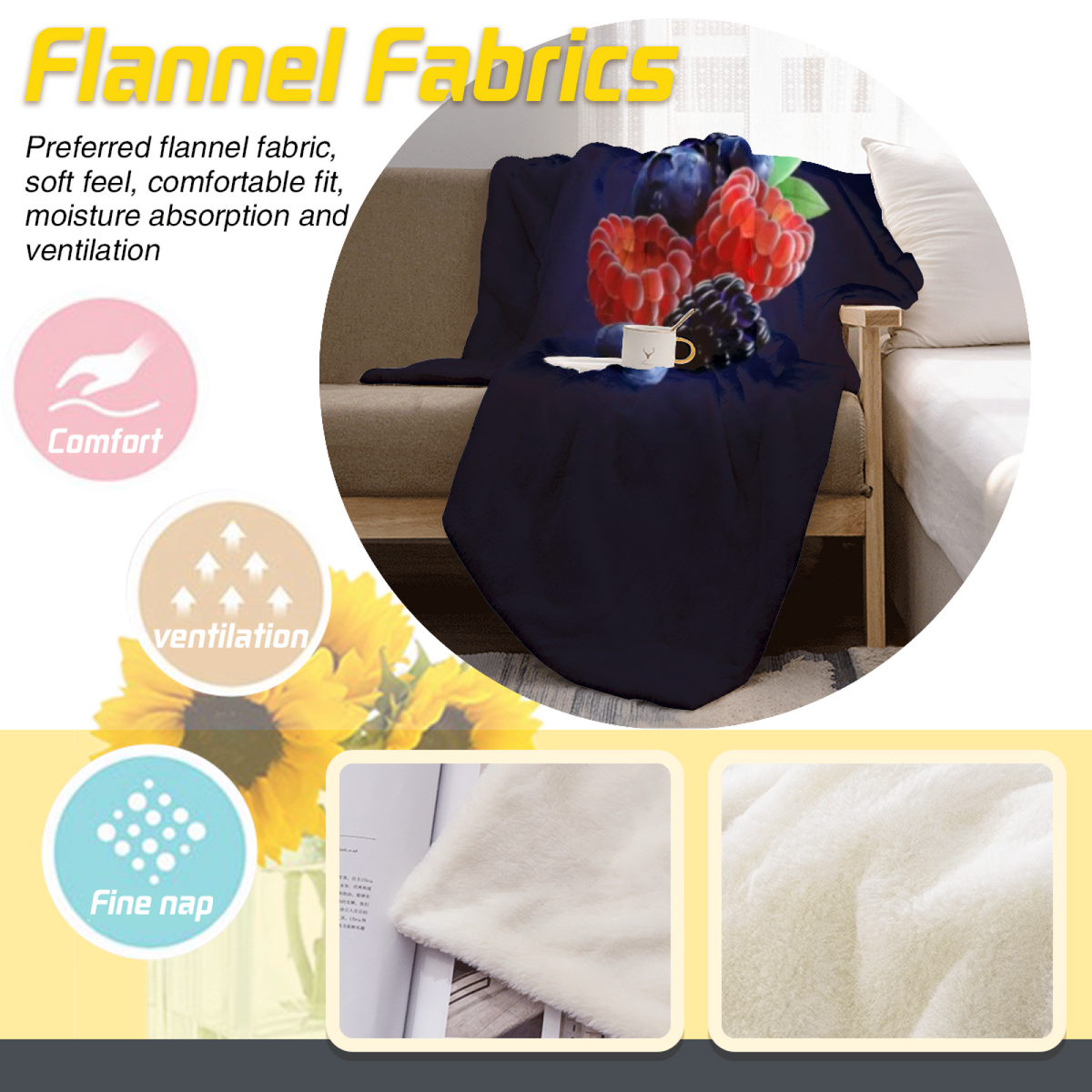 Earthy Neutral Mossy Whisper Soft Flannel Blanket ¨C Contemporary Pattern