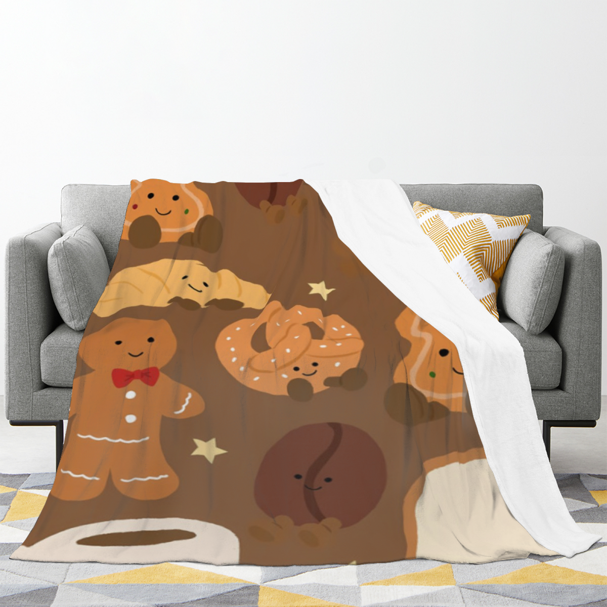 Eclectic Design Prairie Breeze Rich Multicolor Flannel Sofa Throw